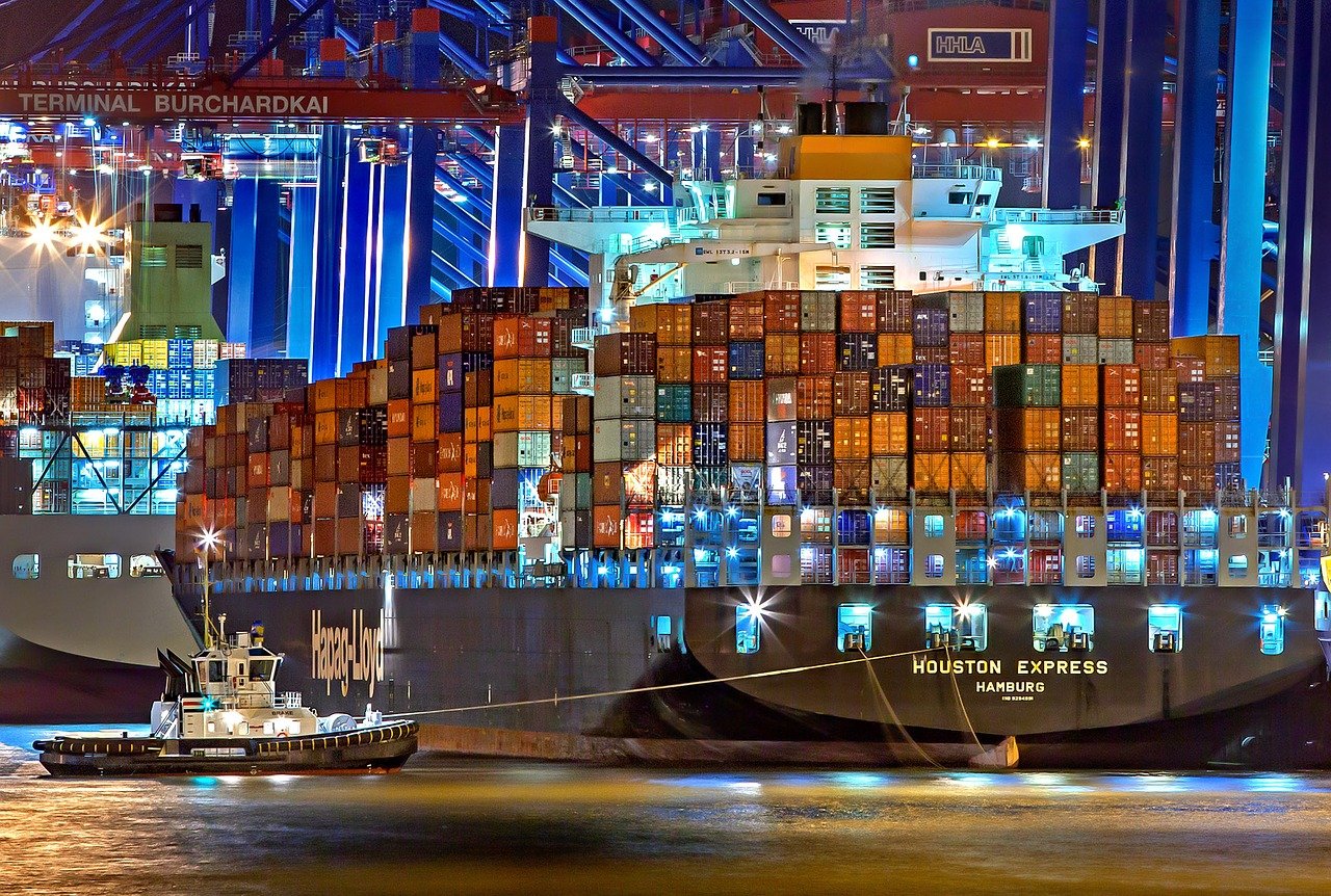 trade, container ship